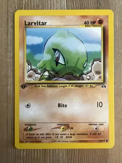 Larvitar - 57/75 - Common - 1st Edition VLP, English Pokemon Neo Discovery - Image 1
