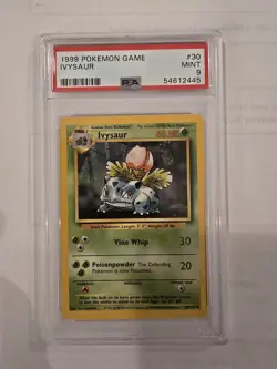 Pokemon TCG Base Set Ivysaur Card 30/102 Uncommon PSA 9 - Image 1