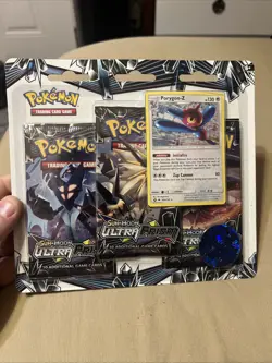 Pokemon Sun and Moon Ultra Prism Blister 3 Booster Pack Porygon-Z Promo - Image 1