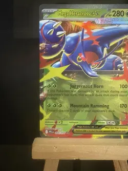 MEGA HERACROSS EX 004/094 Phantasmal Flames Holo NM - Pokemon TCG Card - Image 2