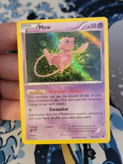 2016 Pokemon Gaming XY Fates Collide Mew #29/124 Holo NM-LP - Image 1