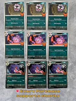 Pokemon Trick or Trade 2024 Gengar Haunter Gastly Lot 9 Cards Cosmos Holo NM - Image 1