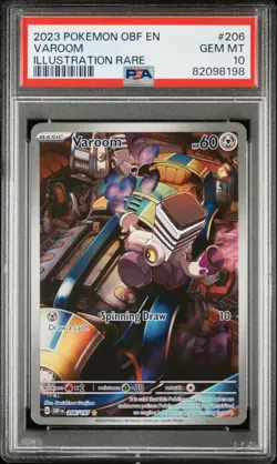 2023 Pokemon Obf EN-Obsidian Flames Varoom #206 Illustration Rare PSA 10 - Image 1