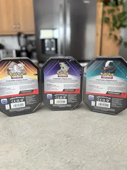 Pokemon TCG Triple Whammy Collector Tin Tyranitar, Slaking, Darkrai SET OF 3 - Image 2