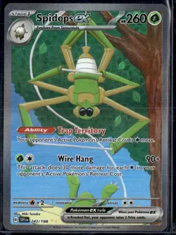 Spidops ex 243/198 SPECIAL ILLUSTRATION RARE Scarlet & Violet Base Set Pokemon - Image 1