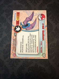 Golbat #42 Black Topps Logo Foil 1999 Topps Pokemon TV Animation Edition Series - Image 2