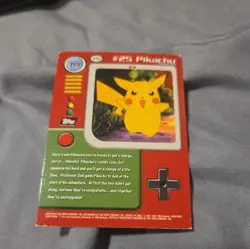 Pikachu Topps 1999 TV Animation Edition! Series 2 Black Label TV2 #25 - Image 4