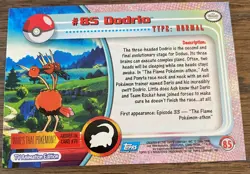 2000 TOPPS Chrome Pokemon Dodrio #85 TV Animation - Series 2 Holo Foil - Image 2