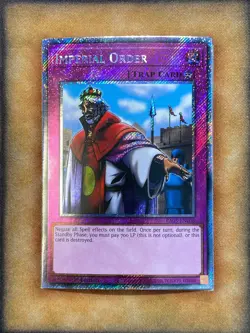 Yugioh Imperial Order RA03-EN106 Platinum Secret Rare 1st Ed NM - Image 1
