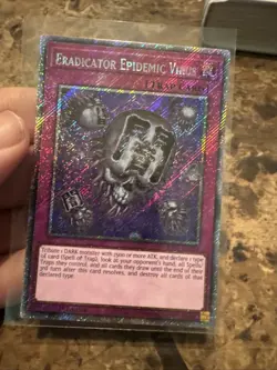 YuGiOh ERADICATOR EPIDEMIC VIRUS Platinum Secret Rare RA03-EN183 - Image 1