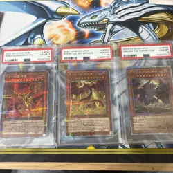 PSA 10 Sequential Set Yu-Gi-Oh Obelisk Osiris Ra Sangenshin Japanese 25th QCSE.. - Image 1