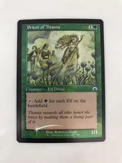 Priest of Titania Foil Retro Frame MTG Magic Gathering Card NM Mint Modern MH3 - Image 1