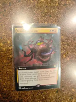 MTG Fevered Suspicion AFC #316 - Boarderless - Unplayed - Rare - Raw - NM/M! - Image 1
