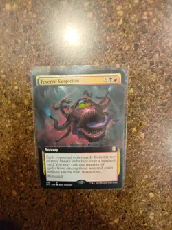 MTG Fevered Suspicion AFC #316 - Boarderless - Unplayed - Rare - Raw - NM/M! - Image 3