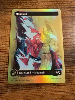MTG Magic The Gathering Aetherdrift First Place Foil Full Art Land Mountain - Image 1