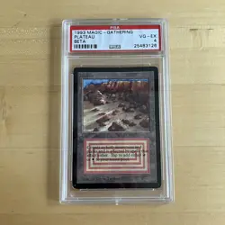 MTG Beta Plateau PSA 4 Dual Land Graded VG-EX Magic The Gathering - Image 1