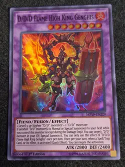 Yugioh - D/D/D Flame High King Genghis MP19-EN229 1st Edition Super Rare NM - Image 1