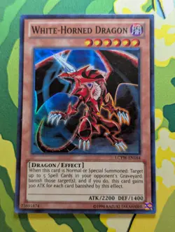 White-Horned Dragon LCYW-EN164 Unlimited Super Rare Yu-Gi-Oh! LP - Image 1