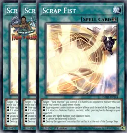 Yugioh! 3x Scrap Fist L5DD-ENY24 Common 1st Ed NM - Image 1