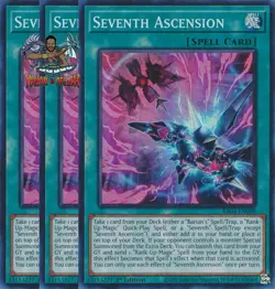 Yugioh! 3x Seventh Ascension RA04-EN098 Super Rare 1st Ed NM - Image 1