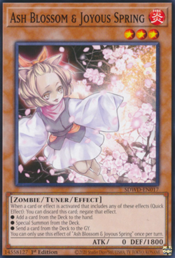 1X NM Ash Blossom & Joyous Spring - SDWD-EN017 - Common - yugioh - Image 1
