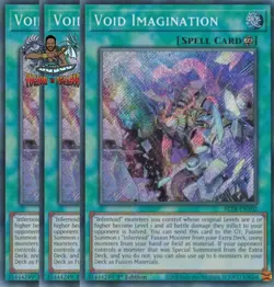 Yugioh! 3x Void Imagination Alternate Art BLTR-EN102 Secret Rare 1st Ed NM - Image 1