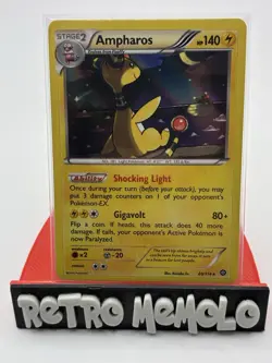 POKEMON AMPHAROS XY STEAM SIEGE 40/114 RARE HOLO CARD 2016 - Image 1