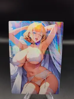 Anime Waifu Blonde Hair Card Doujin ACG Goddess Holo - Image 1