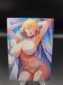 Anime Waifu Blonde Hair Card Doujin ACG Goddess Holo - Image 2