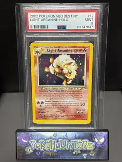 Pokemon Card Light Arcanine 12/105 Neo Destiny Holo Rare Neo Destiny PSA 9 MINT - Image 1