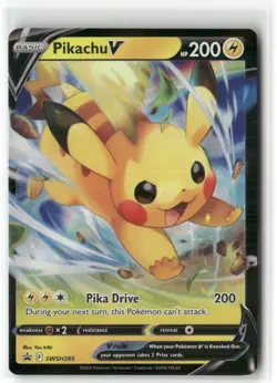 Pokemon Pikachu V - Promo SWSH: Sword & Shield Promo Cards SWSH285 NM - Image 1