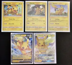 Pokemon - Pikachu V GX Holo - Black Star Promo 5 Card Lot - NM/M - Image 1