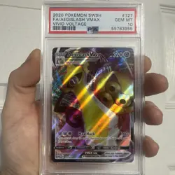 PSA10 Pokemon 2020 TCG Aegislash VMAX HoloUltra Rare Card #127/185 Vivid Voltage - Image 1