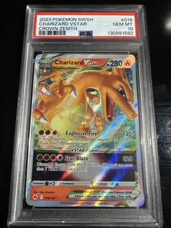 Charizard VSTAR Crown Zenith #019/159 PSA 10 Gem Mint Pokemon Card - Image 1