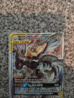 Pokemon Pikachu & Zekrom GX SM168 Full Art Promo TCG Card - Image 2