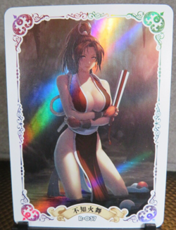 Mai Shiranui Fatal Fury Waifu Art Card Shiny Holo NM CCG Collectible Anime Game - Image 3