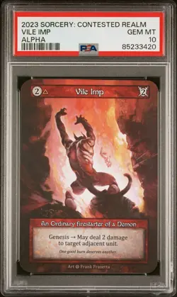 2023 Sorcery Contested Realm ALPHA Vile Imp Frank Frazetta PSA 10 #3420 - Image 1