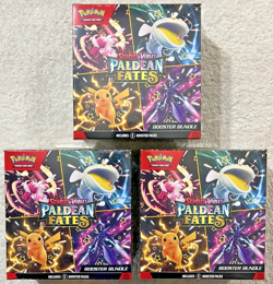 POKEMON SCARLET & VIOLET PALDEAN FATES BOOSTER BUNDLE BOX LOT OF 3 *NEW SEALED* - Image 1