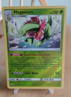 Pokemon TCG - Meganium 8/214 Reverse Holo Rare Lost Thunder 2018 - Image 1