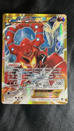Volcanion EX (Secret) Secret Rare Holo XY - Steam Siege 115/114 NM Pokemon TCG - Image 1