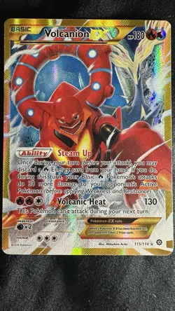 Volcanion EX (Secret) Secret Rare Holo XY - Steam Siege 115/114 NM Pokemon TCG - Image 2