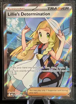Pokemon Lillie’s Determination 169/132 Holo EN MINT - FREE USA SHIPPING - Image 1