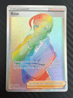 Pokemon TCG Darkness Ablaze Rose 196/189 Full Art Holo Secret Rare NM - Image 1