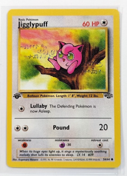 Pokemon TCG WOTC Jigglypuff Jungle 54/64 1st Edition HP - Image 1