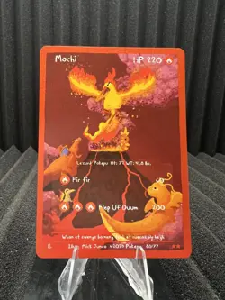 Moltres (Mochi) 81/77 - Set Hit Holo - PokePu V2 Fan Art - Pokemon NM - Image 1