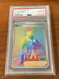 2022 Blanche #082 Secret Rainbow Full Art TCG Pokemon GO Graded PSA 10 GEM MINT - Image 1