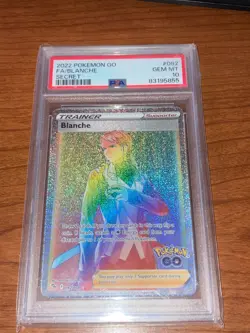 2022 Blanche #082 Secret Rainbow Full Art TCG Pokemon GO Graded PSA 10 GEM MINT - Image 2