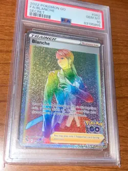 2022 Blanche #082 Secret Rainbow Full Art TCG Pokemon GO Graded PSA 10 GEM MINT - Image 3