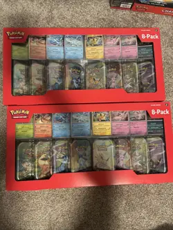Pokemon Prismatic Evolutions 8 Mini Tin W/ PROMO Costco Bundle SEALED - LOT OF 2 - Image 1