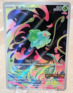 Pokemon Bulbasaur 133/132 Illustration Rare Mega Evolution Stamped - Image 3